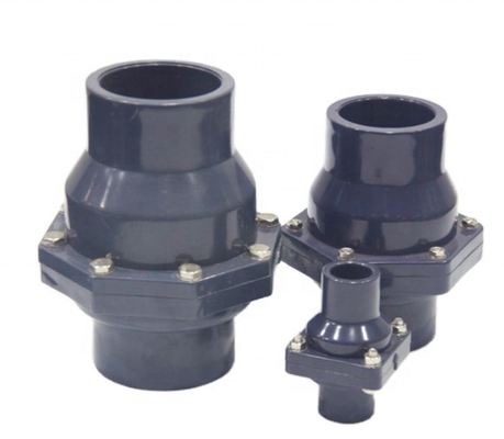 4&quot; PVC Non Return Swing Check Valve STANDARD Length and PP Ball for Sump Pump Application