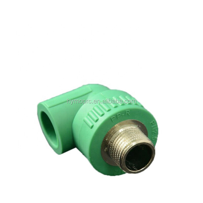 Brass Insert Plastic Plumbing PPR Pipe Fittings Elbow for 20mm-400mm Water Distribution