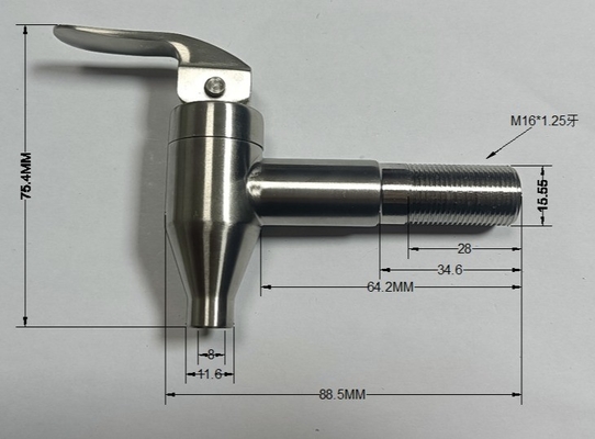 Stainless Steel Valve Core Modern Drink Dispenser Spigot for Single Hole Deck Mounted