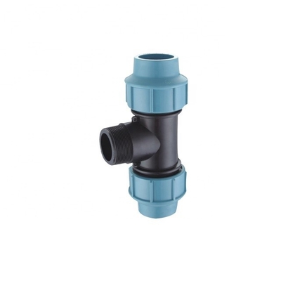 20-110MM PN16 Spain Type PP Compression Tee Drip Fitting Forged with Flange Connection
