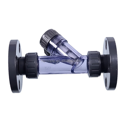 Industry 1 Inch Transparent PVC Y-Strainer with Socket/Thread Connection and Handle
