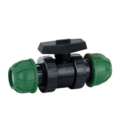 Plastic Drip Irrigation PP Tee Compression Fitting with Forged Technique and Round Head