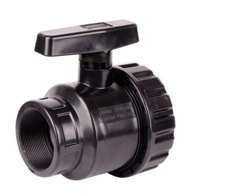 Manufacture Black PVC Ball Valves 50 mm Female Male Moulding Service 1.0MPA Pressure