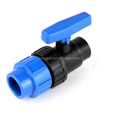32mm Blue Color PP Compression Fittings and Valves for Irrigation White Grey Color