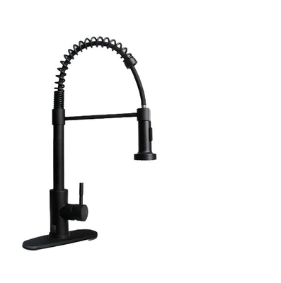 Classic Single Handle Stainless Steel Kitchen Faucet with Ceramic Valve Core and LED Light