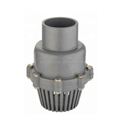 Processing Service Moulding 1 Inch PVC Foot Valve Control Valves Type White Grey