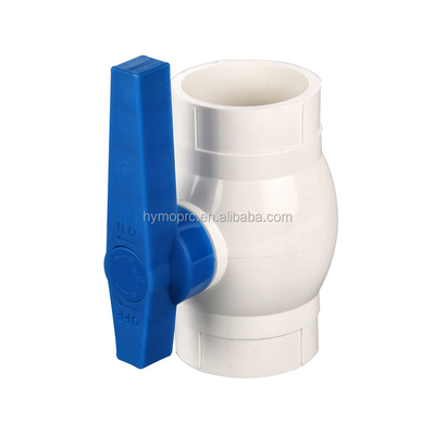 Moulding Processing Service ASTM/DIN Standard 1/2 Inch PVC Ball Valve with Yellow Handle