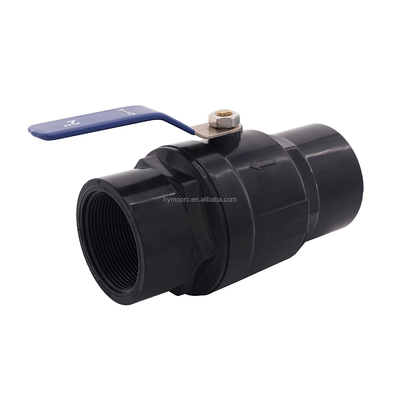 Customize 1.5 Inch Black Color Plastic PVC Ball Valve with OEM Service and Material
