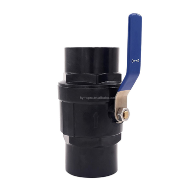 Customize 1.5 Inch Black Color Plastic PVC Ball Valve with OEM Service and Material