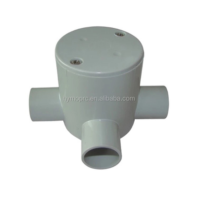 OEM White Color Plastic Electrical PVC Junction Boxes with NPT BSP BSPT Thread Type