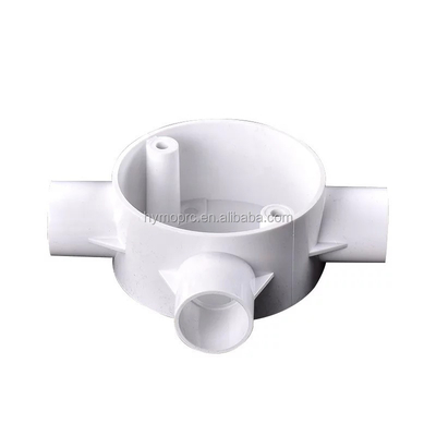 OEM White Color Plastic Electrical PVC Junction Boxes with NPT BSP BSPT Thread Type
