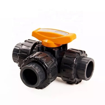 ISO Thickness PP Ball Valve Manufactured to ASTM DIN Standard 3-Way for Valves Category