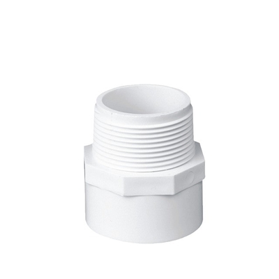 STANDARD Thickness PVC Pipe Fitting for Pool White Round Head NPT BSP BSPT Thread Type