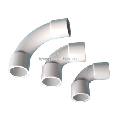20mm 25mm Electric PVC Conduit L Bend Fittings in White Color with Standard Thickness