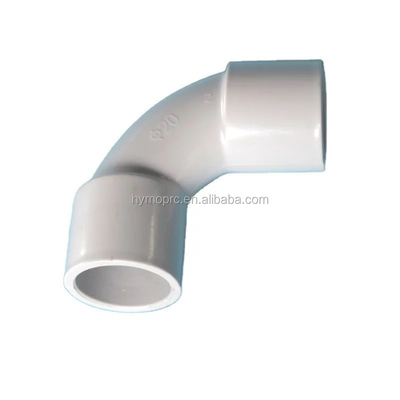 20mm 25mm Electric PVC Conduit L Bend Fittings in White Color with Standard Thickness