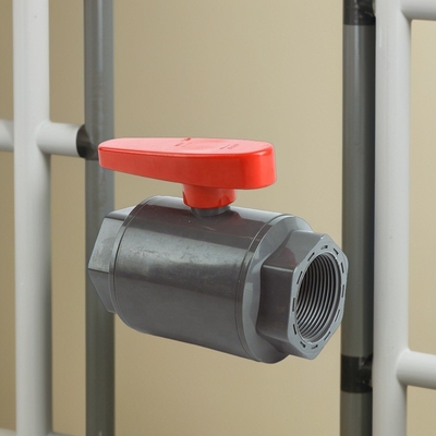 OEM Manufactured PVC Two-Piece Ball Valve STANDARD Thickness Round Handle Free Samples
