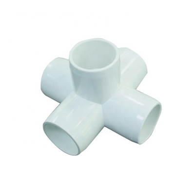 Length STANDARD White Color Schedule 40 PVC 5 Way Elbow Fittings ASTM D1785 Standard
