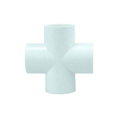 Schedule 40 3/4 Inch PVC 4-Way Cross Fittings in Astm D1785 Standard for Water Supply