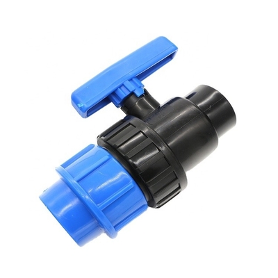 Plastic Valve Manufacture Long-Lasting 32mm Blue PP Compression Valve for Irrigation