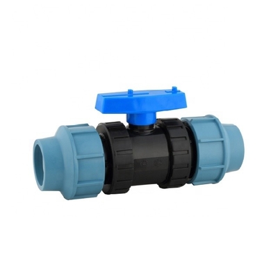 Plastic Valve Manufacture Long-Lasting 32mm Blue PP Compression Valve for Irrigation