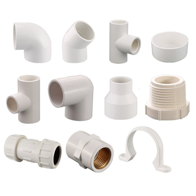 ASTM PVC 4 Way Elbow Connector Pipe Fitting for SCH40 PVC Pipes 1/2&quot;-12&quot; Thickness