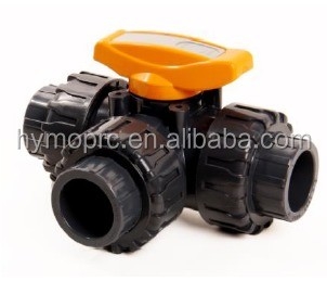 OEM ODM 2 Inch Pool 3 Way Ball Valve with Moulding Processing Service in White Grey