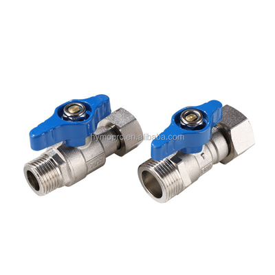 STAINLESS STEEL ASTM/DIN Standard Mini Ball Valve PEX Nickel Plated for Copper Gas Pipe
