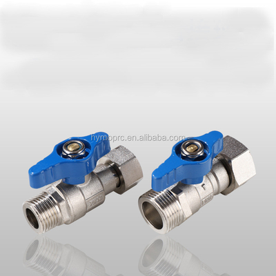 STAINLESS STEEL ASTM/DIN Standard Mini Ball Valve PEX Nickel Plated for Copper Gas Pipe