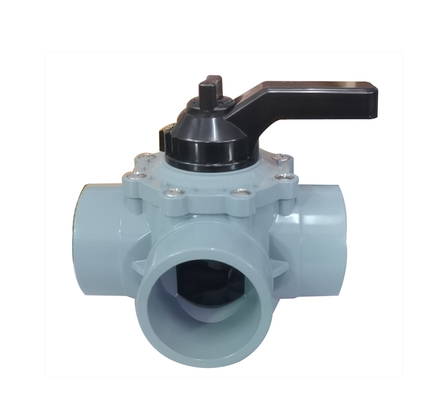 OEM Plastic Three Way Valve for Swimming Pool 11/2 PVC White Grey Color