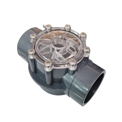 PP Ball Check Valve for High Pressure Well Pump Plumbing Material 1/2&quot;-4&quot; Grey Color