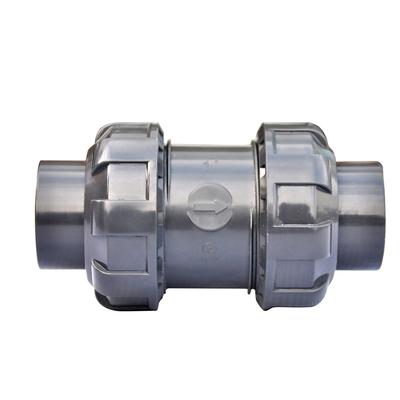PP Ball Check Valve for High Pressure Well Pump Plumbing Material 1/2&quot;-4&quot; Grey Color