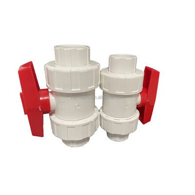 Standard Thickness White PVC Ball Valve 1/2 for General Application and OEM Selection