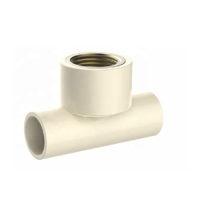 Water Supply CPVC Tee Pipes and Fittings with BSPT Thread Forged Connection Flange