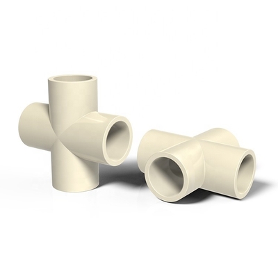 Water Supply CPVC Tee Pipes and Fittings with BSPT Thread Forged Connection Flange