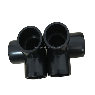 Black PVC 3-Way Elbow for 1/2&quot; to 1&quot; Pipe Fittings Customizable OEM ODM