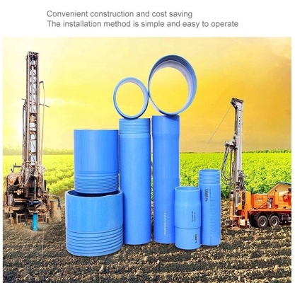 White Blue PVC Large Diameter Slotted Pipe for Borehole Water Well Casing 20mm-200mm