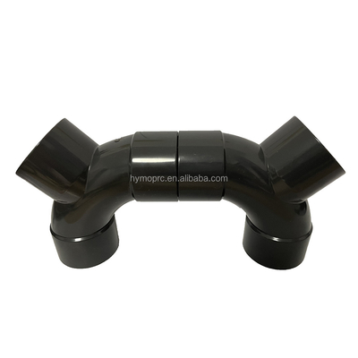 45-Degree Y-Branch Pipe Fitting Lateral Tee DN50 for Water Pipes STANDARD Length White