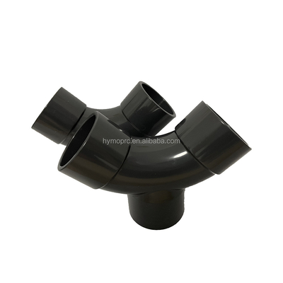 45-Degree Y-Branch Pipe Fitting Lateral Tee DN50 for Water Pipes STANDARD Length White