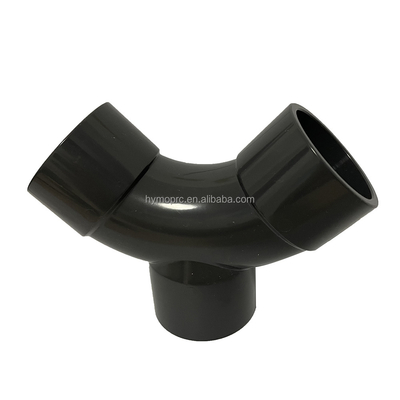 45-Degree Y-Branch Pipe Fitting Lateral Tee DN50 for Water Pipes STANDARD Length White