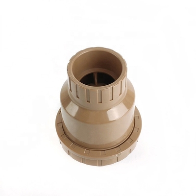 Plastic Valve 1 Inch Brown Color Vertical PVC Ball Check Valve with Pressure 1.0MPA