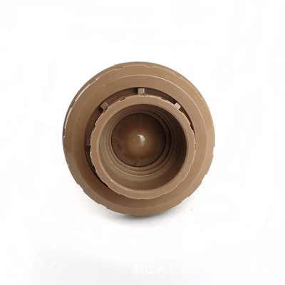 Plastic Valve 1 Inch Brown Color Vertical PVC Ball Check Valve with Pressure 1.0MPA