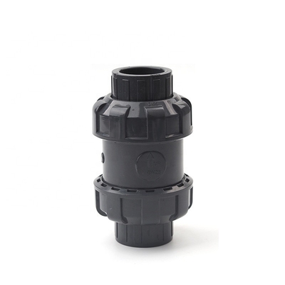 Plastic Valve 1 Inch Brown Color Vertical PVC Ball Check Valve with Pressure 1.0MPA