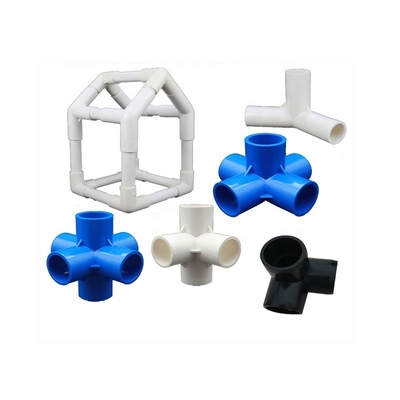 Plumbing Plastic Pipe Fittings OEM Elbow 3 Way Corner for DIY Kits and Furniture