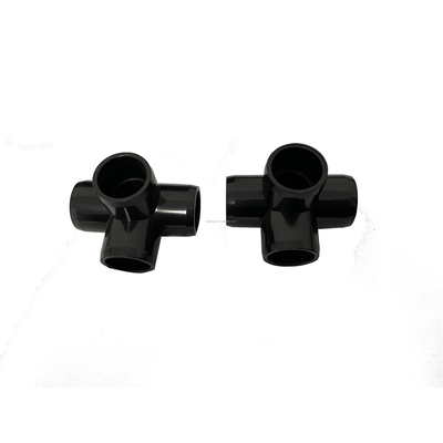 Standard Thickness PVC Furniture Fittings Black Pipe Fittings 3 4 5 Way Pipe Connector