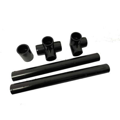 Standard Thickness PVC Furniture Fittings Black Pipe Fittings 3 4 5 Way Pipe Connector