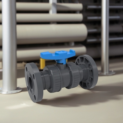 Socket/Thread Connection True Union Ball Valve with PVC Flange and OEM Manufacturing