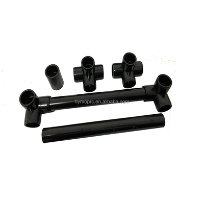 Standard Thickness PVC Furniture Fittings Black Pipe Fittings 3 4 5 Way Pipe Connector