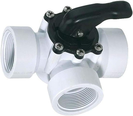 3-Way PVC Ball Valve for Swimming Pools Hydraulic Water Media General Application OEM