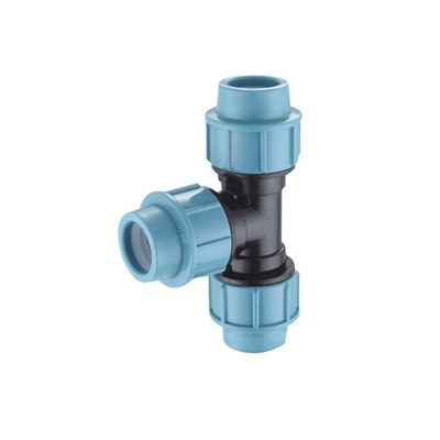 Water Plastic Pipe Fittings Joint HDPE Pipe PN10 PP Compression Fitting and Brass Insert
