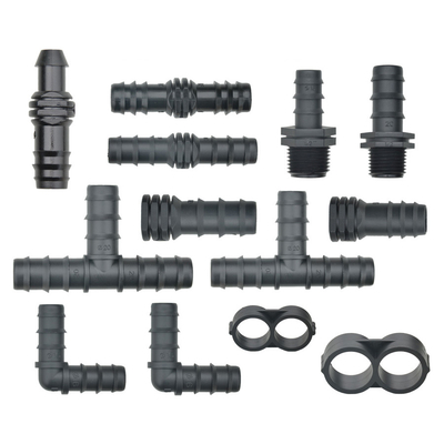 Blue 20mm and 16mm Drip Irrigation Fittings Plastic Clamp Ring for PE Pipe Drip Tube